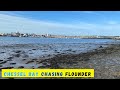 Beach Fishing - Estuary - Chessel Bay - chasing flounder - clipped down wishbone rig