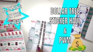 DOLLAR TREE STICKER HAUL | SKINNY MINI PLAN WITH ME | DOLLAR TREE PLAN WITH ME