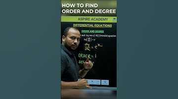 How to Find Order and Degree of Differential Equation | Class 12 Maths
