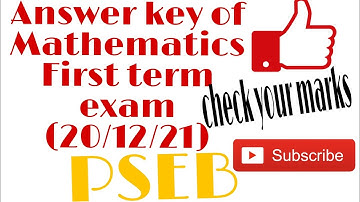 Answer key of Mathematics class 12(20/12)21)🔥🔥set A solution of exam #PSEB#Ans of 16 is d option