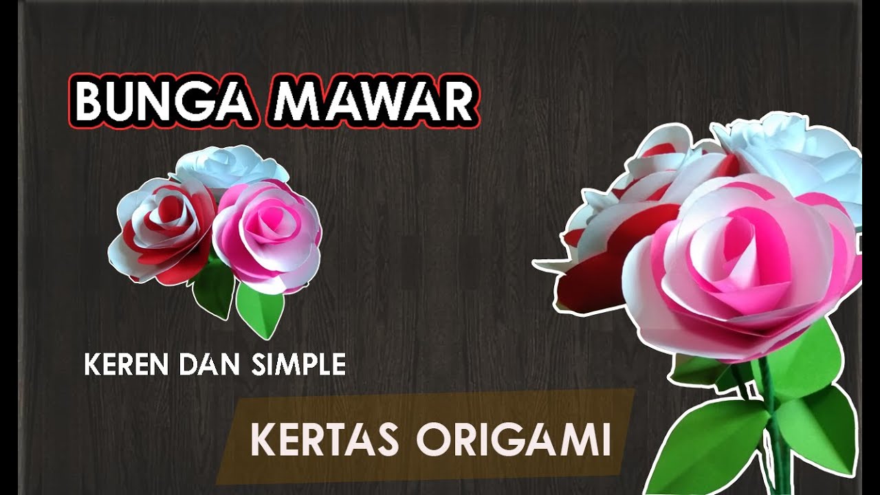  Cara  membuat bunga  mawar  Kertas Origami YouTube