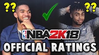 Nba 2K18 Official Ratings Karl Anthony Towns & Dangelo Russell Nba 2K18 Ratings