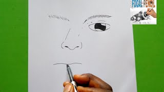 How To Draw Moliodas face - step by step drawing