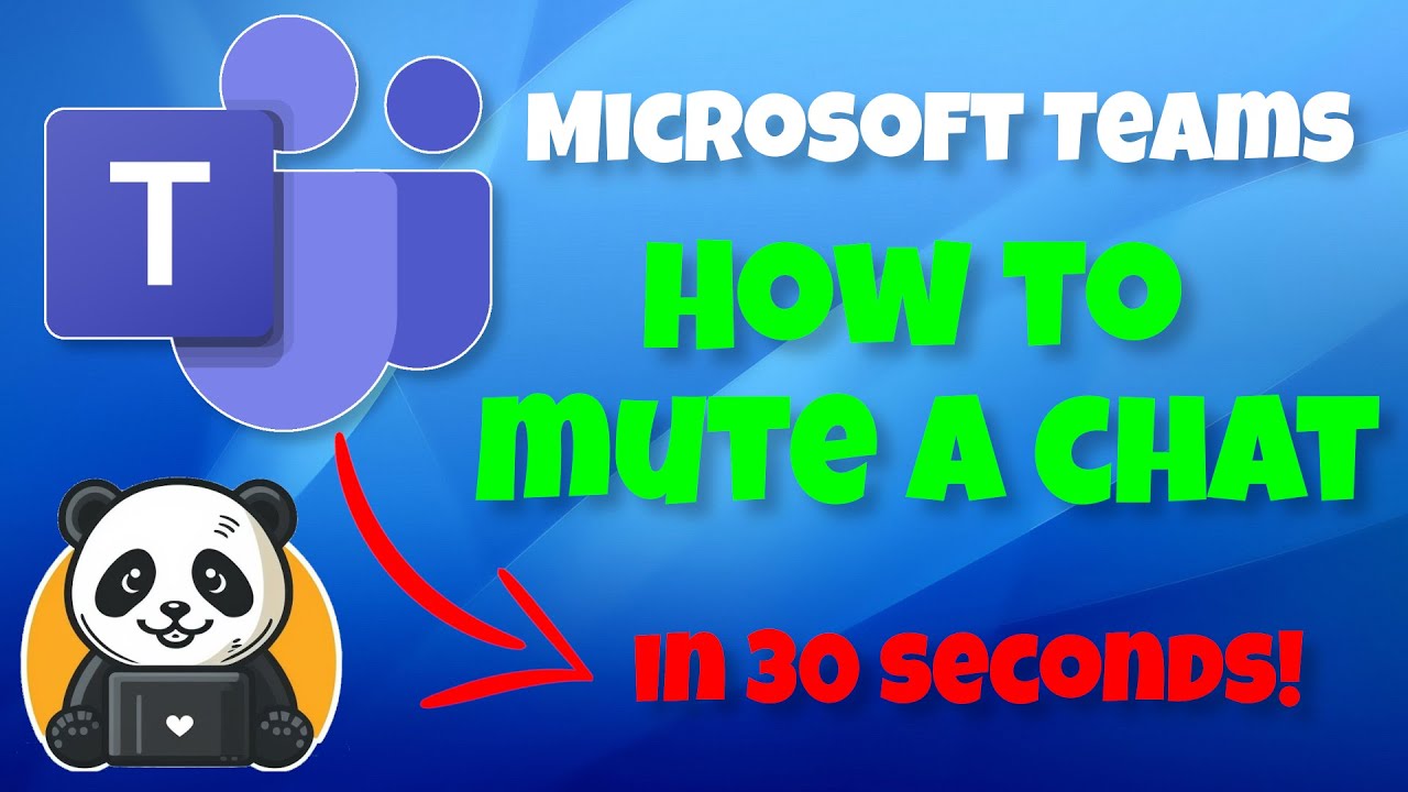 How to mute a chat on Microsoft Teams - YouTube