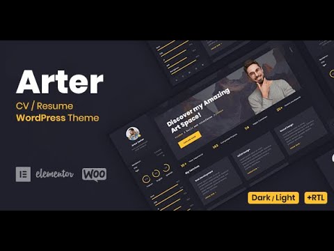 Resume CV & vCard WordPress Theme - Arter: How to Install Theme & Import Demo