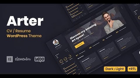 Resume CV & vCard WordPress Theme - Arter: How to Install Theme & Import Demo