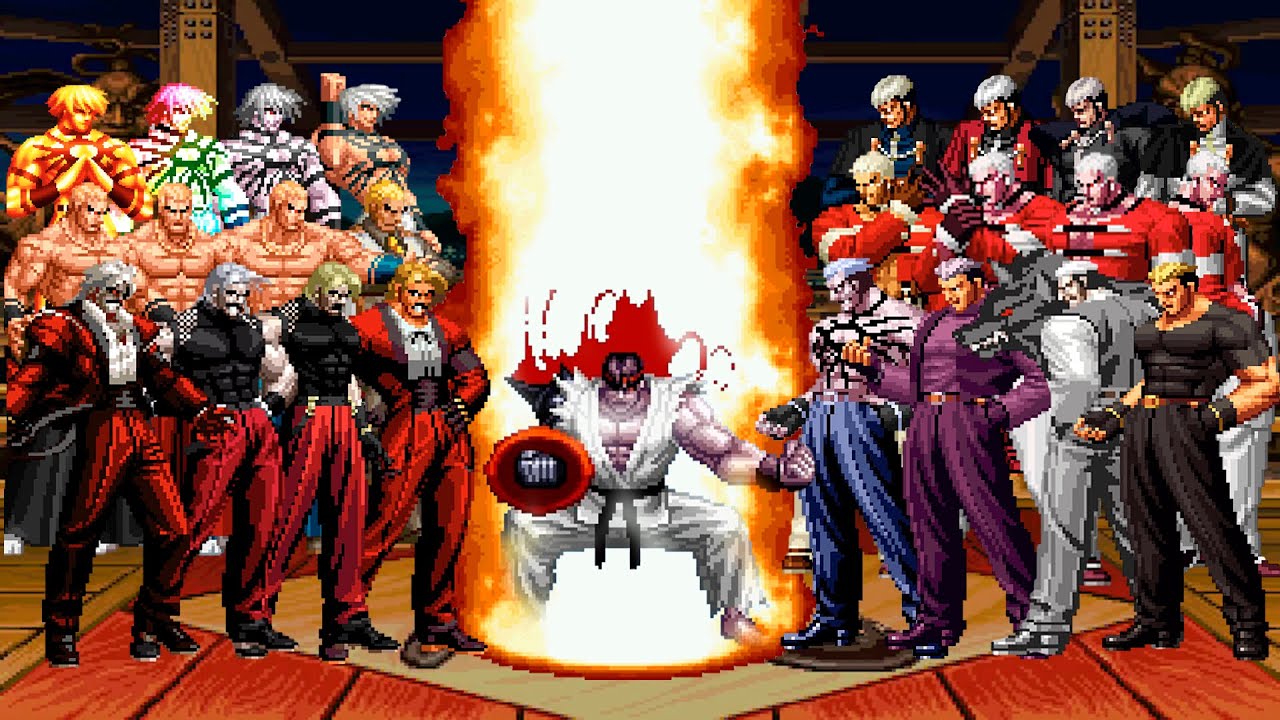 Cyber Ryu Vs Super Kof Bosses Team Mugen - YouTube
