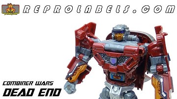 Reprolabels Transformers Combiner Wars Dead End