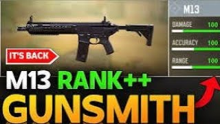 M13 IS BACK BEST GUNSMITH CALL OF DUTY MOBILE | M13 BUFF RANK BUILD |