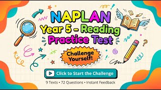 NAPLAN Year 5 Reading! Practice Test - 9 Texts, 72 Questions with Answers - 20260120 | Test Prep