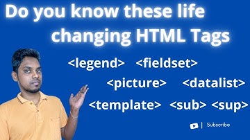 Life changing HTML Tags almost no one knows