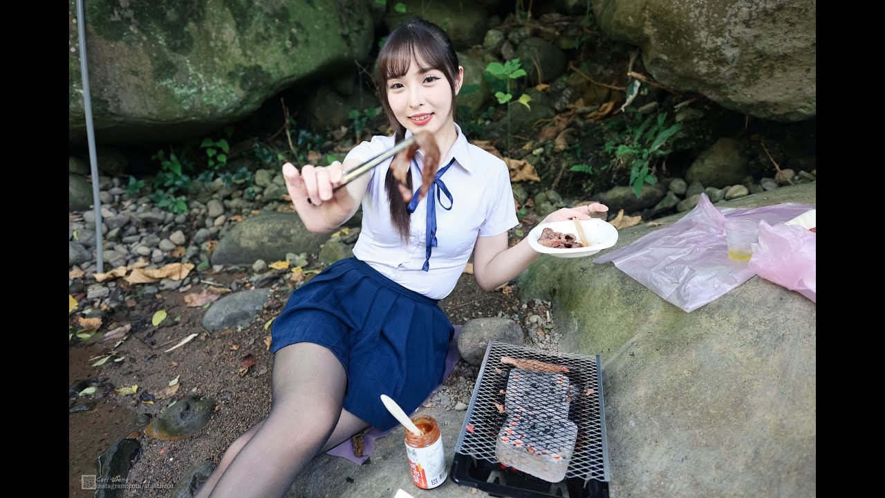 [4K] 跟結餘Ariel一起溪邊烤肉趣, 終於好天氣囉  #barbecue /Going to the river for a barbecue with my junior