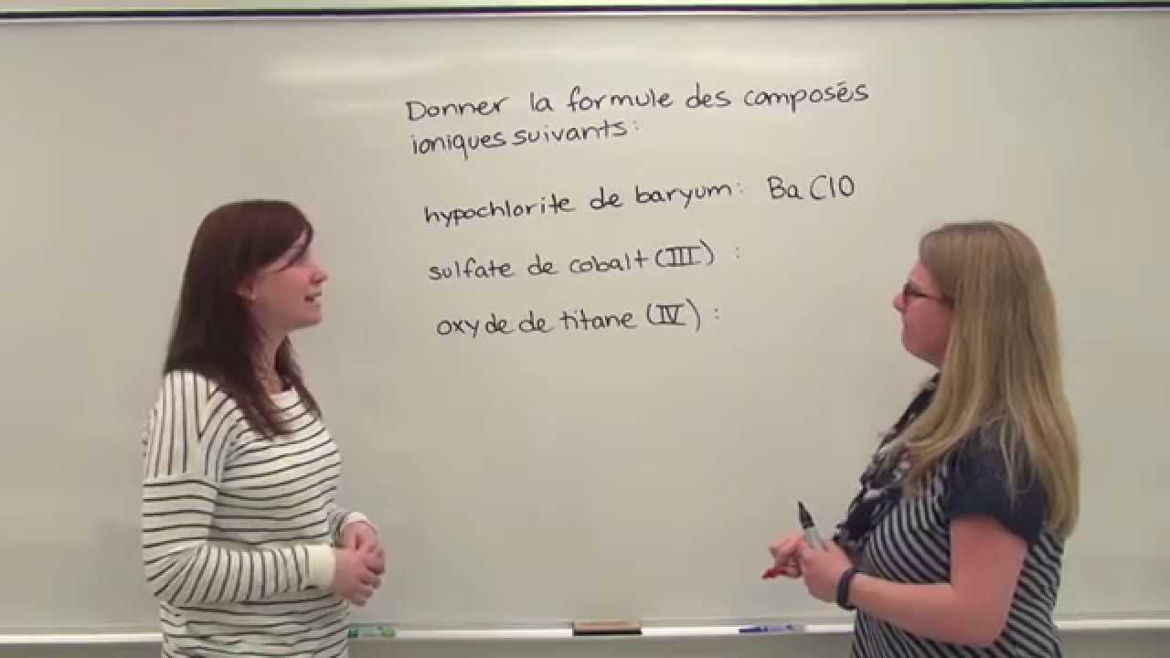 Nomenclature des composés ioniques