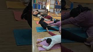 Group class stretching #groupyoga #trending #yogiclife