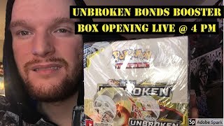 UNBROKEN BONDS BOOSTER BOX OPENING LIVE |  Pokemon Card Opening + FREE CODE CARDS