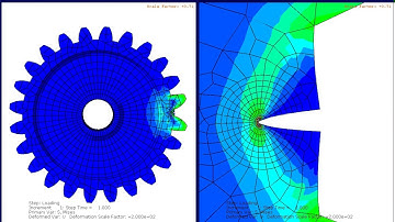 SIMULIA Abaqus - Fracture on Gear