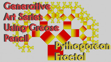 Generative Art Series in Blender, Grease Pencil and Python | E06 Pythagorean Fractal