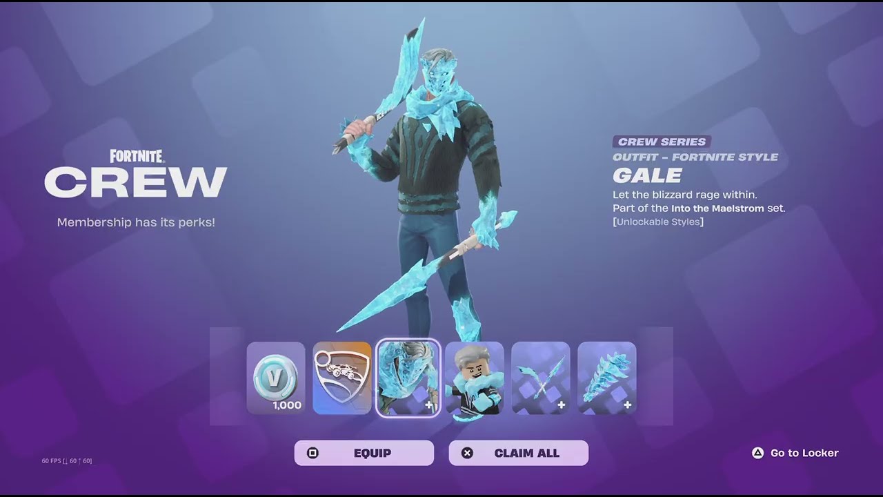 NEW Fortnite Crew Pack (Gale)