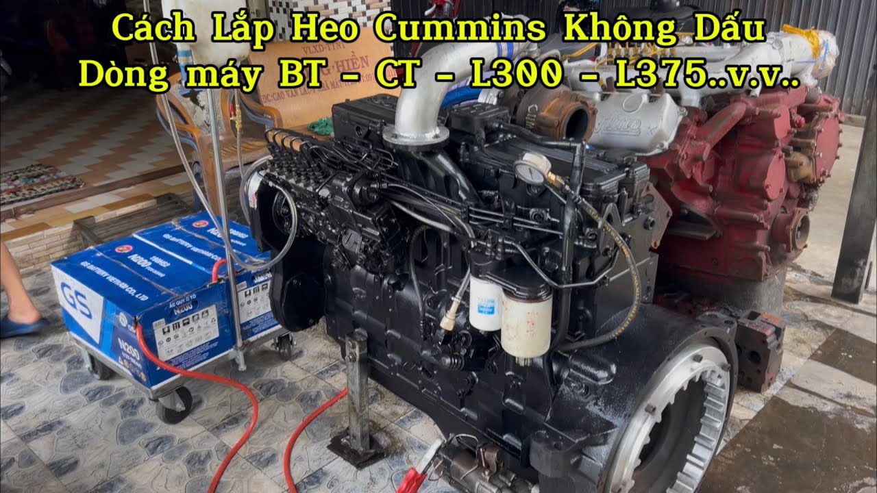 Cách Lắp Heo Cummins Không Dấu Dòng BT-CT, L300- L375... 