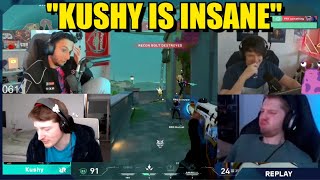 Valorant Pros/Streamers Reacts To RRQ Kushy INSANE 4k Against PRX