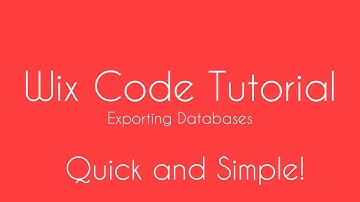 Exporting Databases in Wix - Wix Code Tutorial - Wix Code 2018 - Wix Code Developers