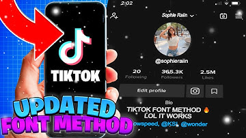 UPDATED TikTok Font Username Method! (Any Username For FREE) [PATCHED]