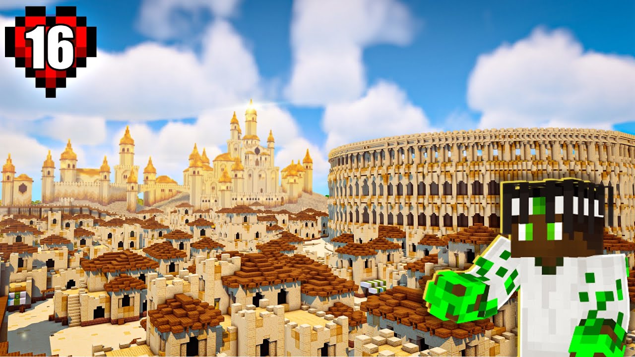 I made a MASSIVE desert city in HARDCORE Minecraft (#16) - YouTube