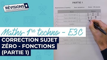 Les fonctions (1/2) - 1re techno (correction du sujet zéro de mathématiques) | Contrôle continu