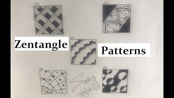 5 Zentangle Patterns For Beginners, How To Draw Easy Doodle Art Tutorial Drawing, Step By Step 11-15