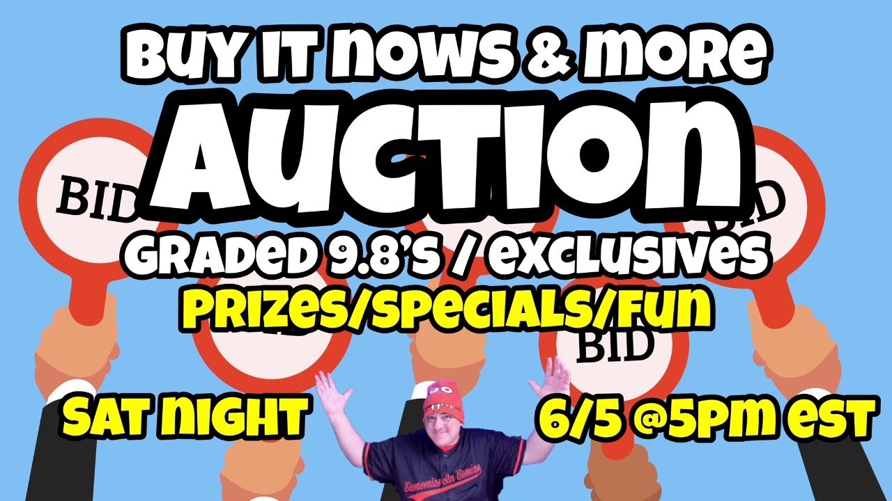 COMIC BOOK AUCTION Graded Comics and Exclusives Buy It Nows Prizes And More