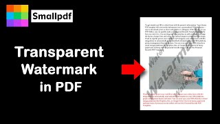 How to make a watermark transparent in a pdf file in smallpdf PDF Editor screenshot 4