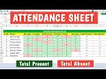 Fully automated attendance sheet in excel | Attendance sheet in excel | Attendance sheet #excel
