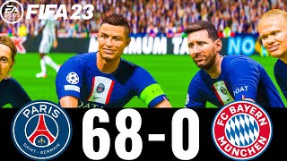 FIFA 23 - MESSI, RONALDO, MBAPPE, NEYMAR, ALL STARS - PSG 68-0 FC BAYERN MUNICH - UCL FINAL!