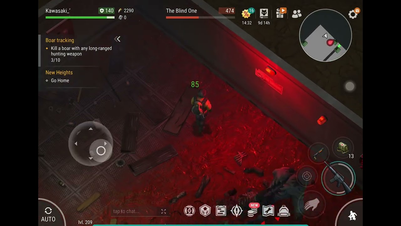 Killing the blind one in bunker alpha in last day day on the earth 