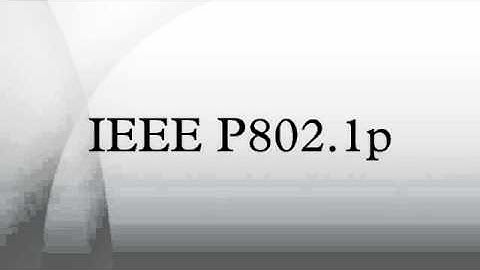 IEEE P802.1p