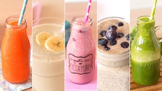 5 BATIDOS de FRUTAS REFRESCANTES Y SALUDABLES - YouTube