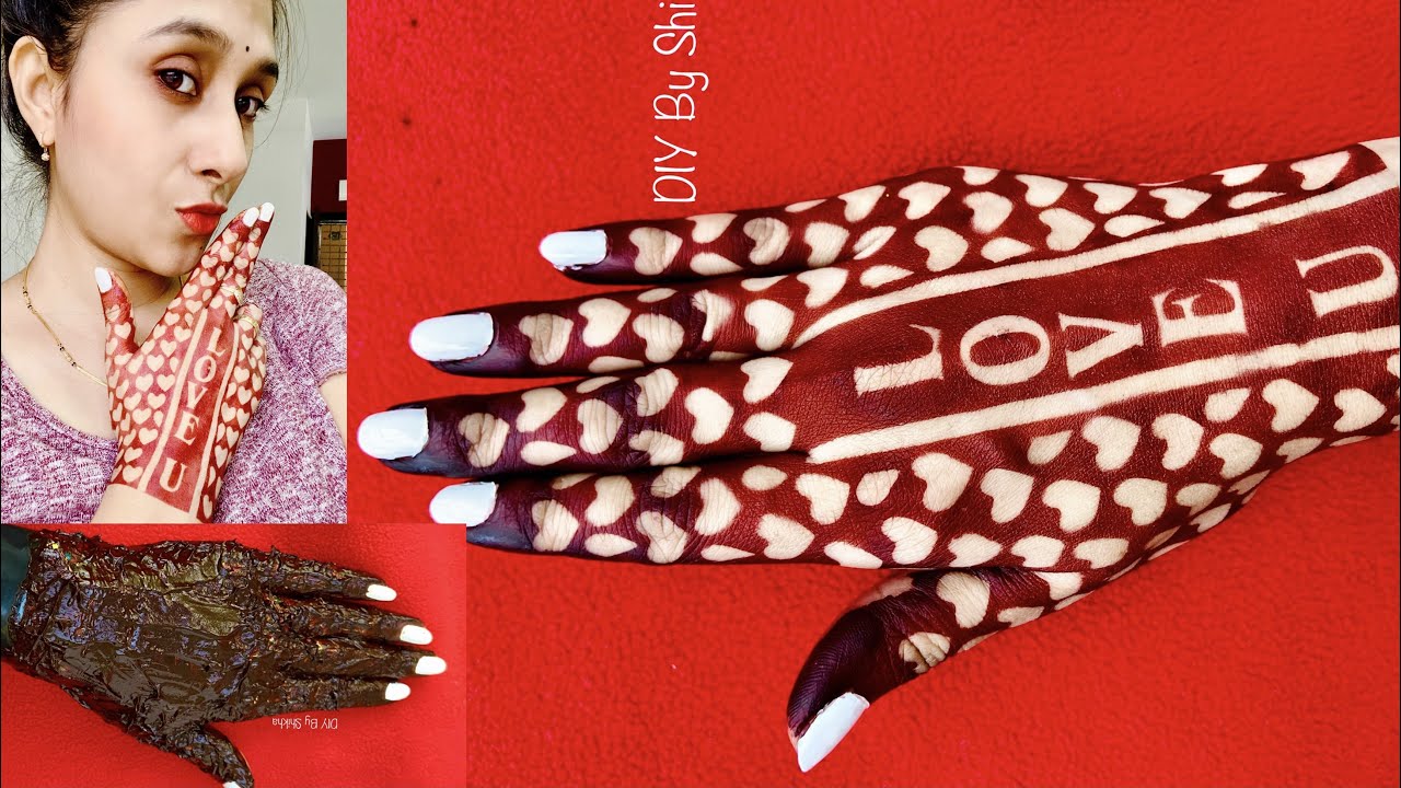 Easy idea 💡 simple full hand henna mehndi design trick cello tape and