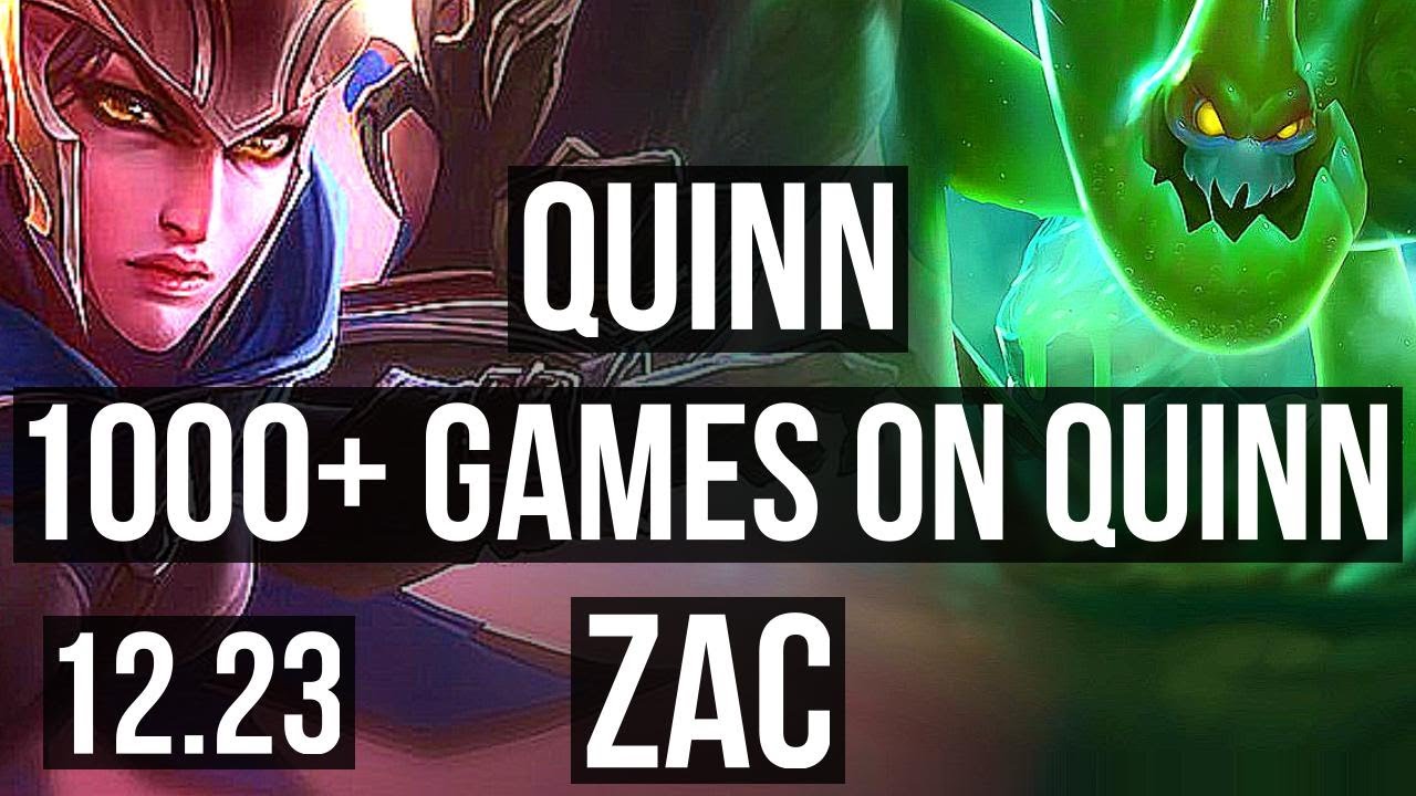 QUINN vs ZAC (TOP) | 1000+ games, Dominating | KR Master | 12.23