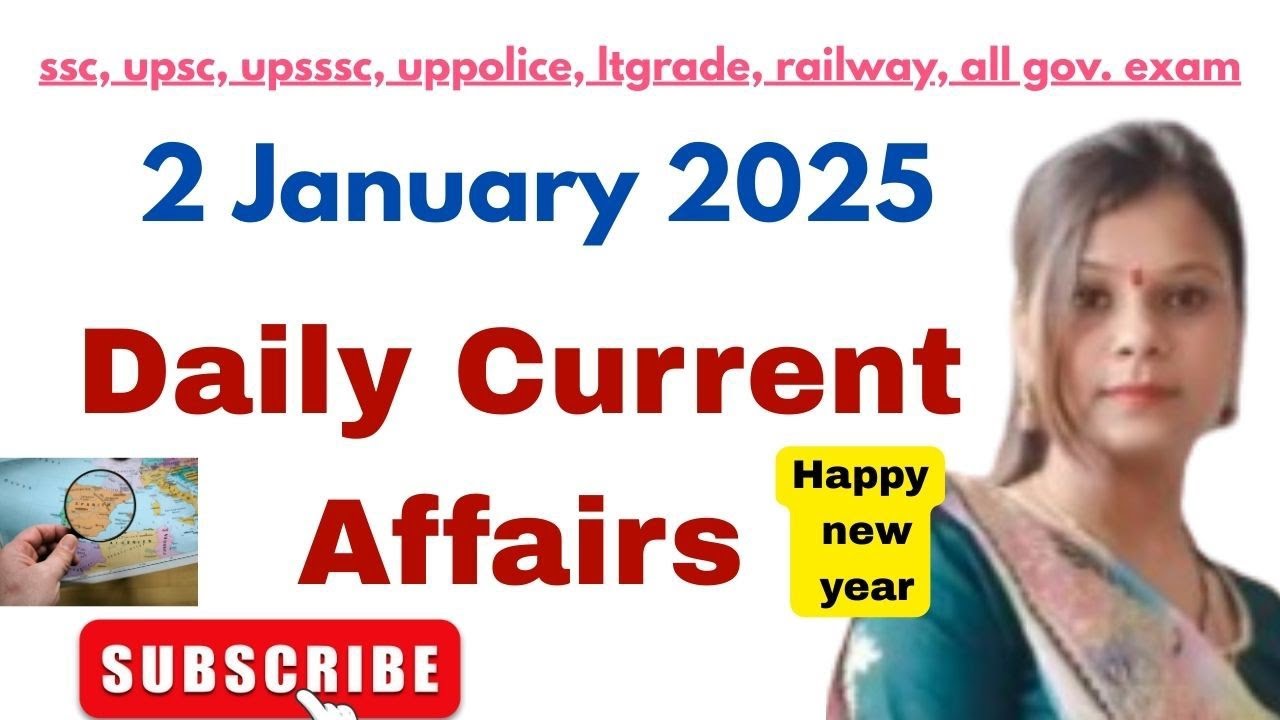 2 January 2025 Most Expected GK Questions | Current Affairs Quiz for All Exams!