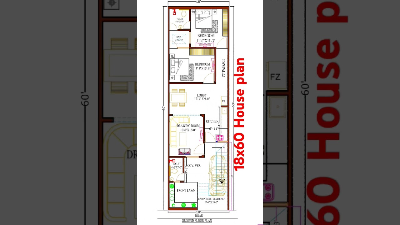🔥18*60 feet House Plan 📝🌱7217607697🍎🍒📲18 by 60  feet House 🏠design 🍀  