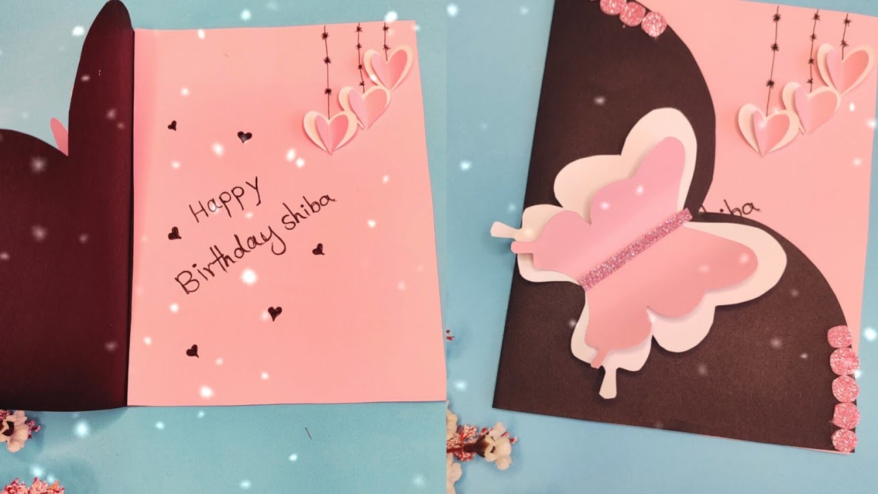 DIY happy birthday card/easy and quick card making - YouTube