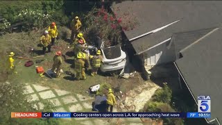 Driver killed after Tesla crashes into pole in Rolling Hills area