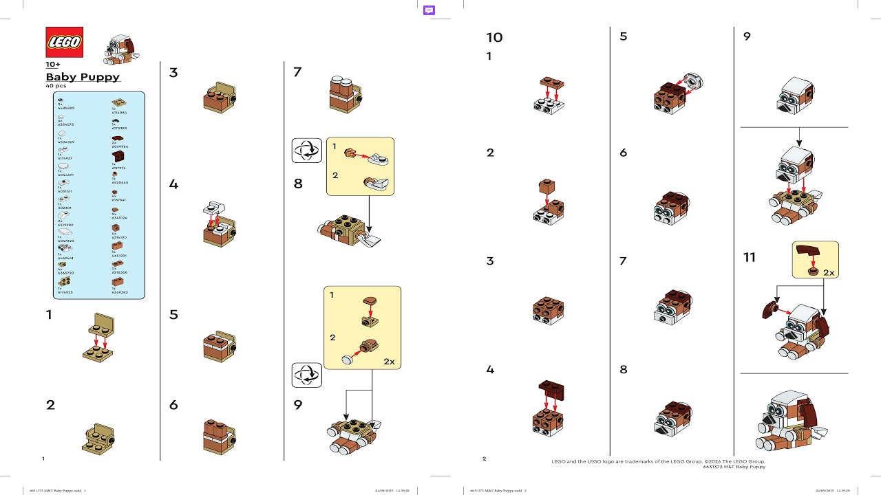 Pick A Brick - Baby Puppy LEGO instructions