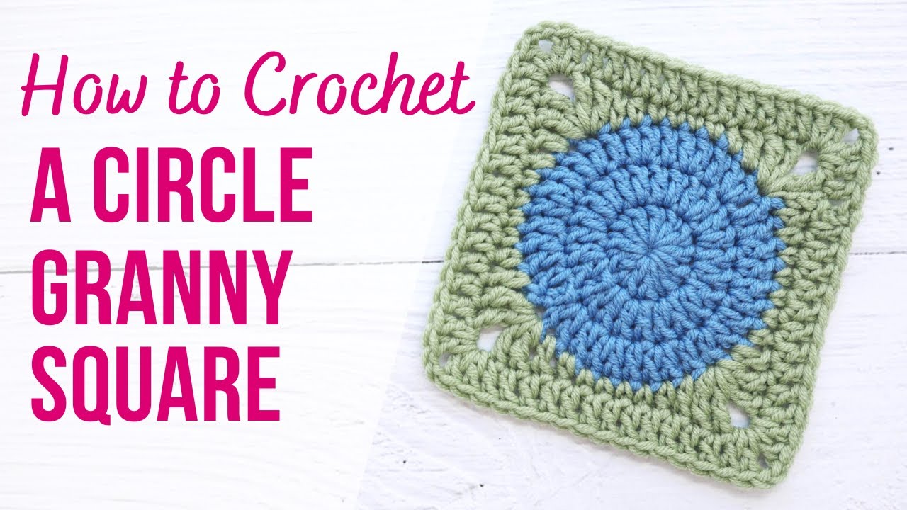 How to Crochet a Granny Square with a Circle Center - Wise Craft Handmade