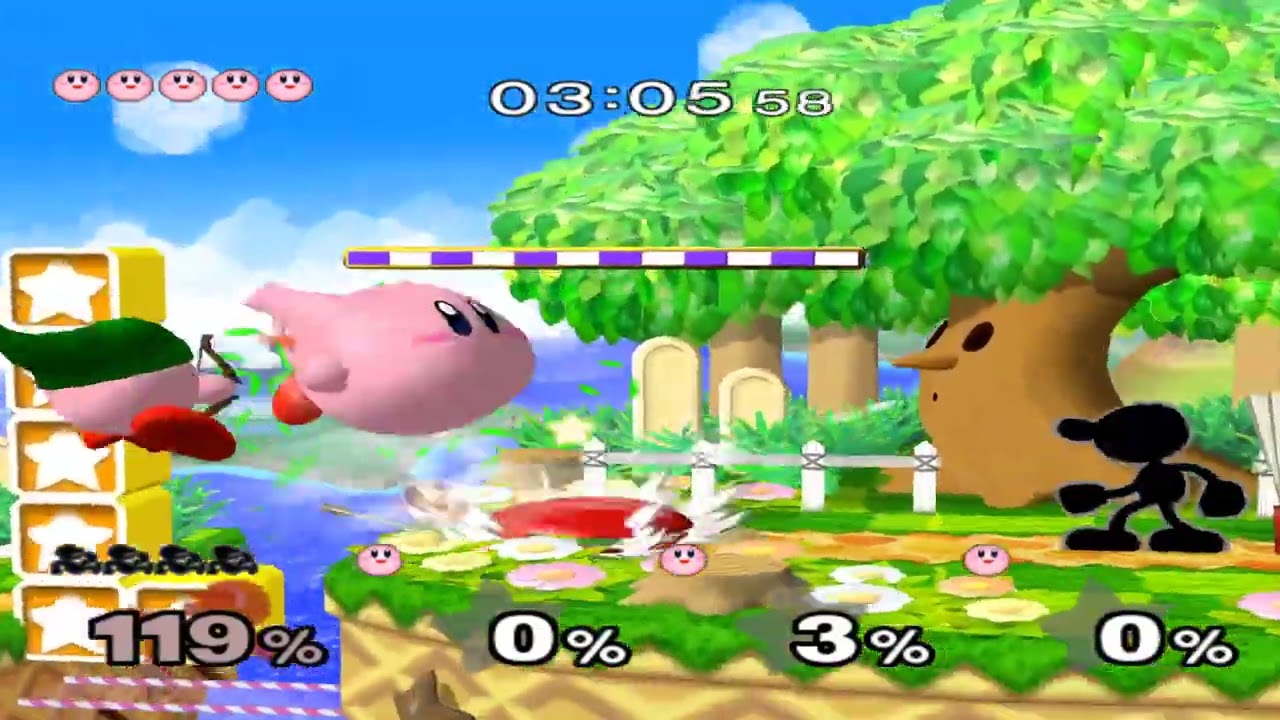 Super Smash Bros Melee (GCN) Adventure Mode - Mr Game and Watch