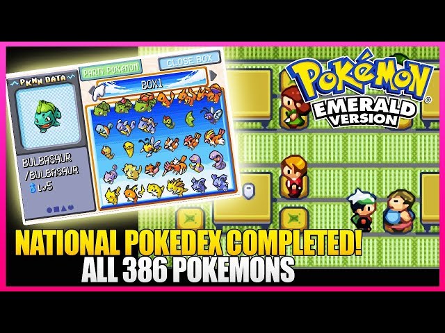 Pokémon Ruby/Sapphire/Emerald - ALL 386 Pokémon in PC (Complete Pokédex) 