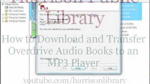 Download and Transfer Overdrive Audio Books