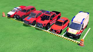TRANSPORTING ALL POLICE CARS and AMBULANCE EMERGENCY VEHICLES WITH MERCEDES POLICE TRUCKS ! FS22