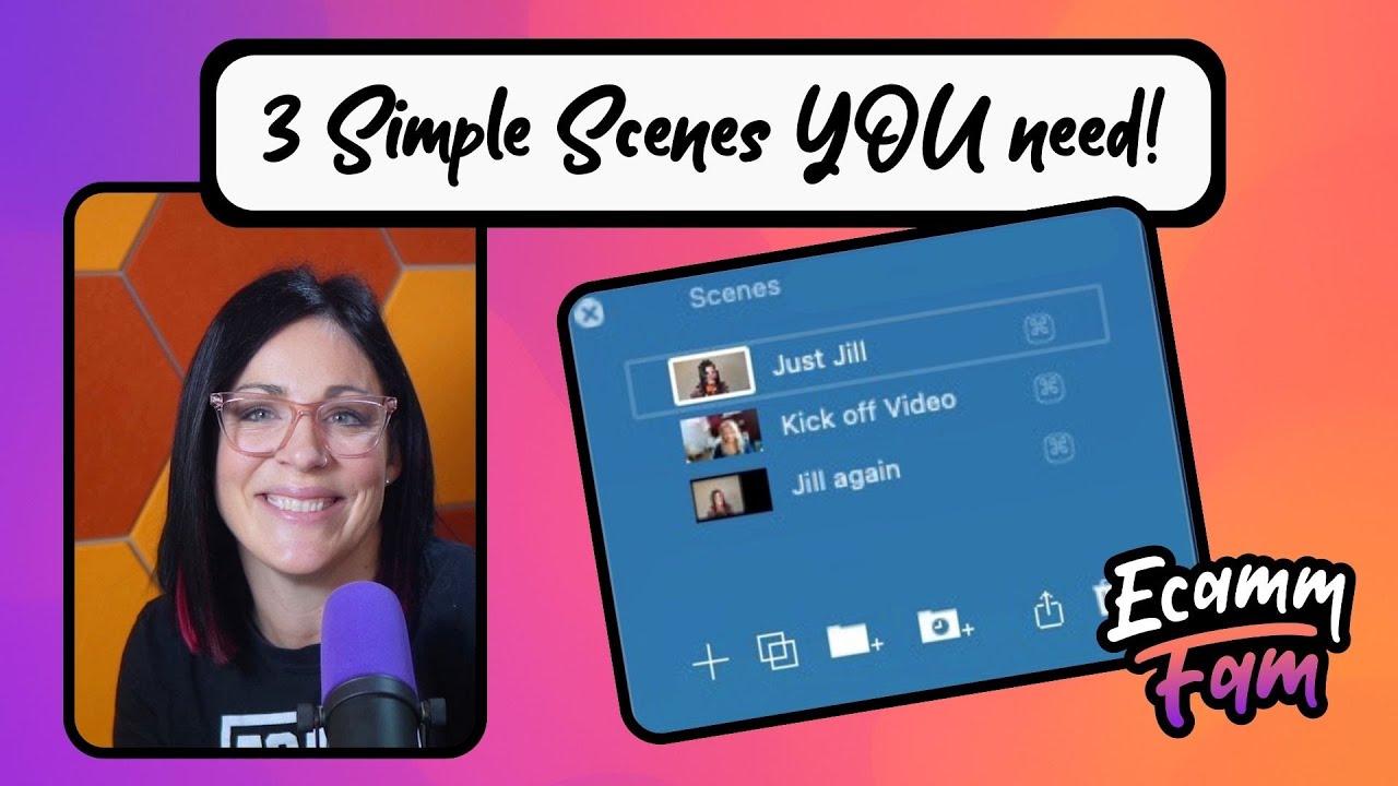 3 Essential Ecamm Scenes for Beginners (Camera → Video → Camera Setup)