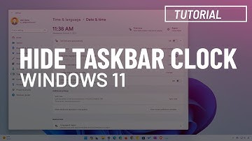 Windows 11: Hide and remove date and time from Taskbar